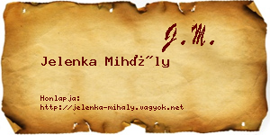 Jelenka Mihály névjegykártya